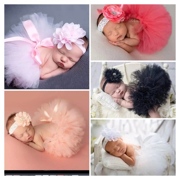 Baby TuTu Set Skirt/Headband - Picture 3 of 3